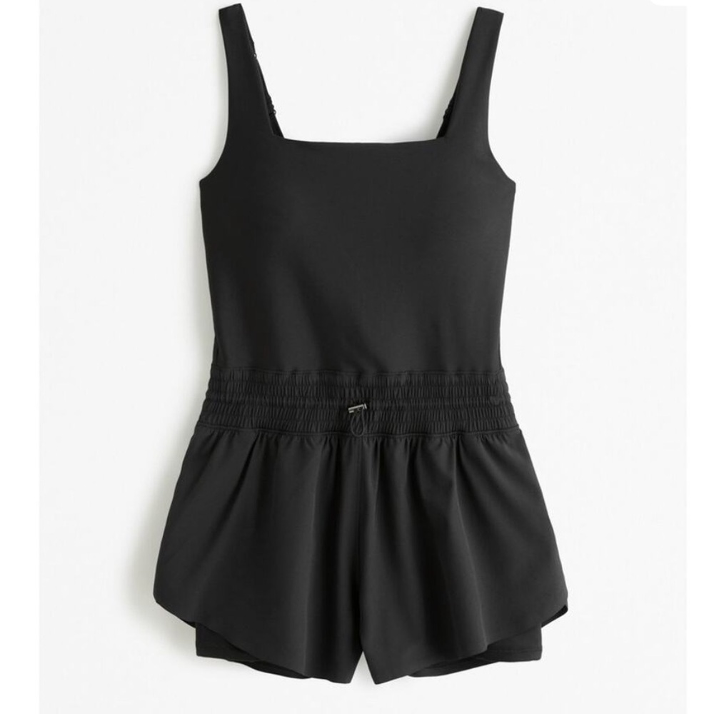 Abercrombie & Fitch Black Flyaway Romper